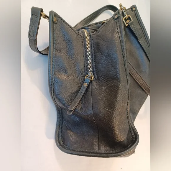 American Leather Company Black Satchel Purse - Picture 6 of 15